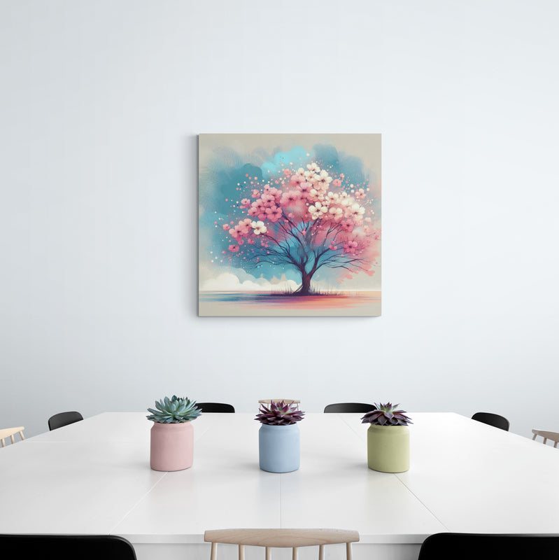 blossom artwork, cherry blossom wall art, blossom canvas