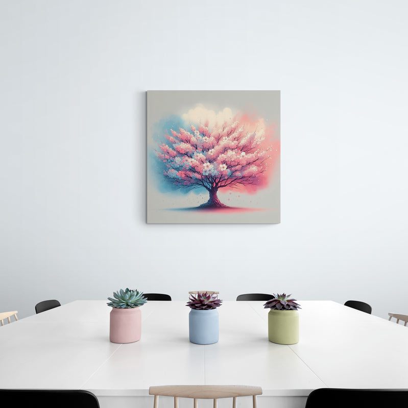 blossom artwork, cherry blossom wall art, blossom canvas