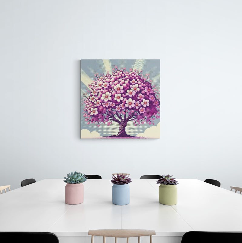 blossom artwork, cherry blossom wall art, blossom canvas