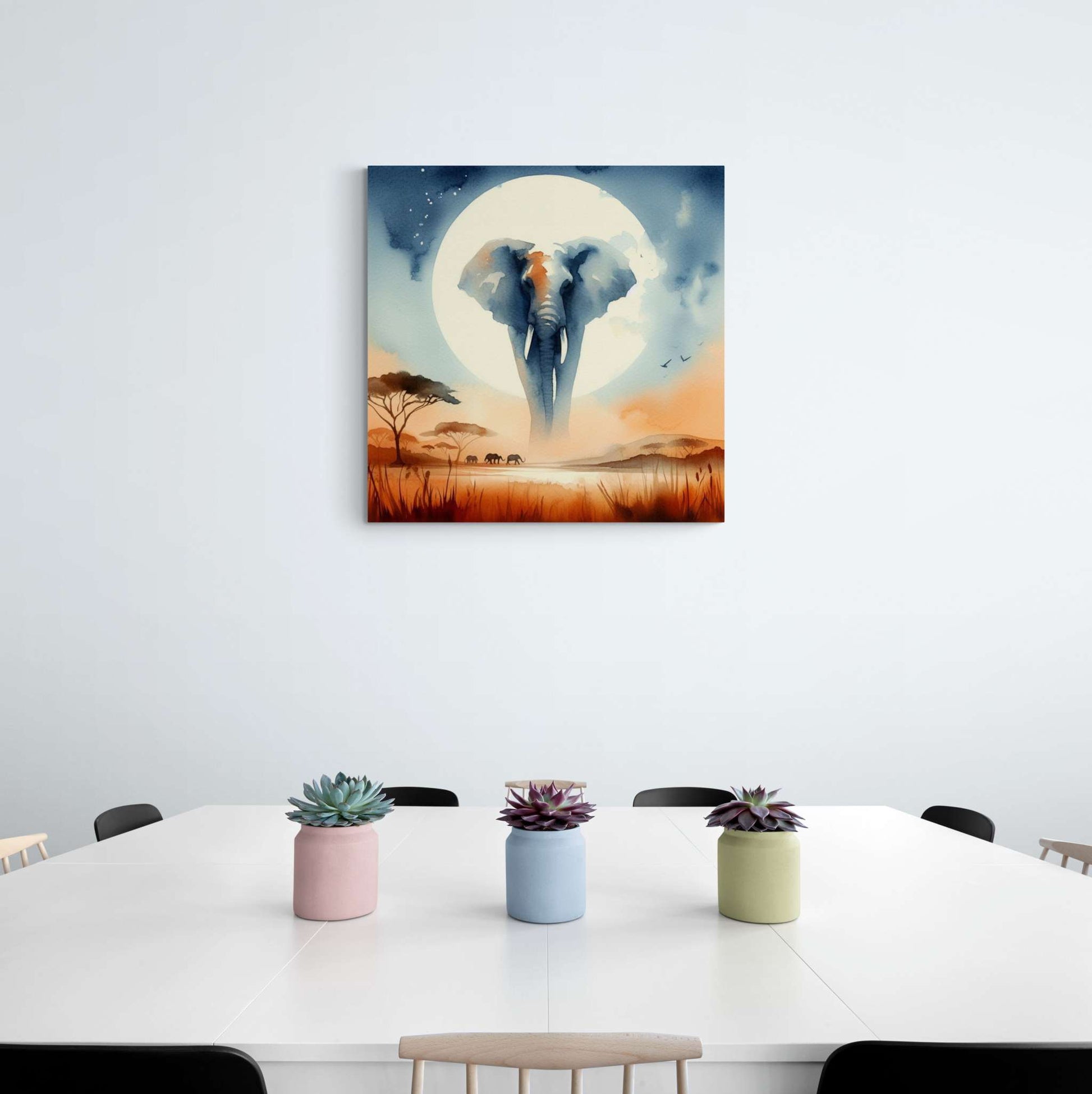 elephant artwork, elephant canvas art