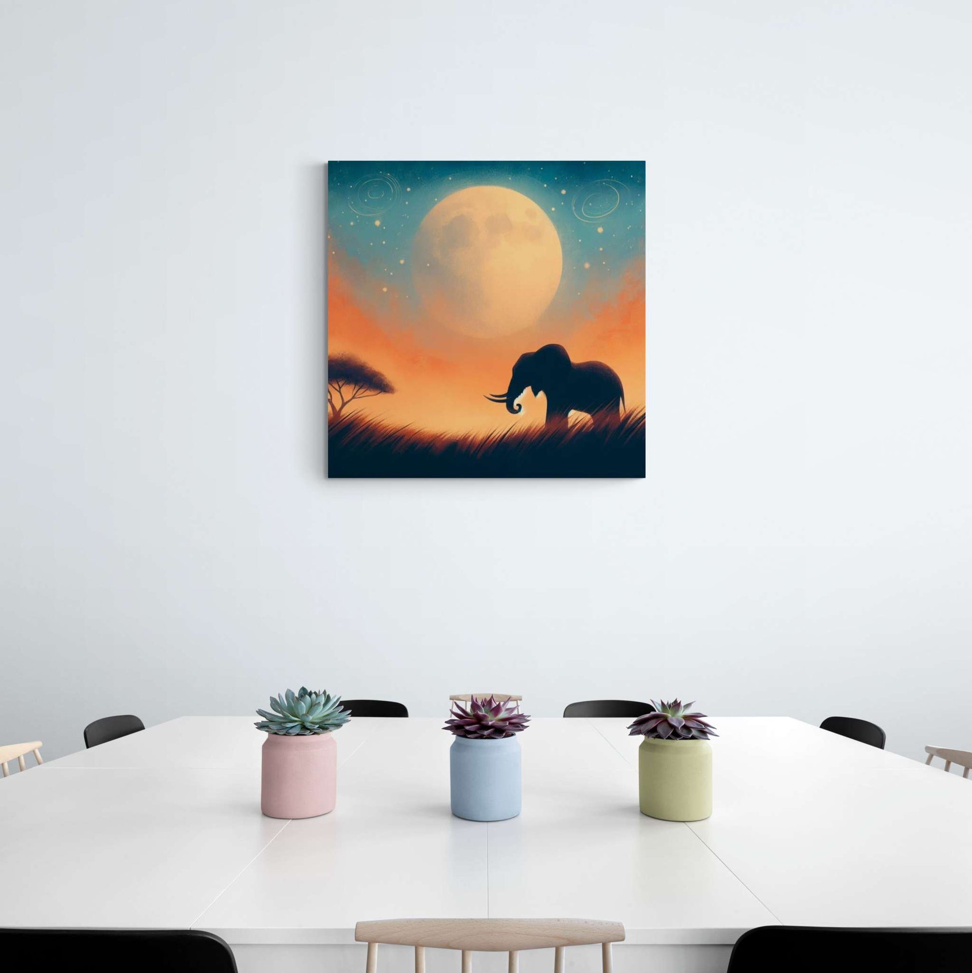 elephant artwork, elephant canvas art