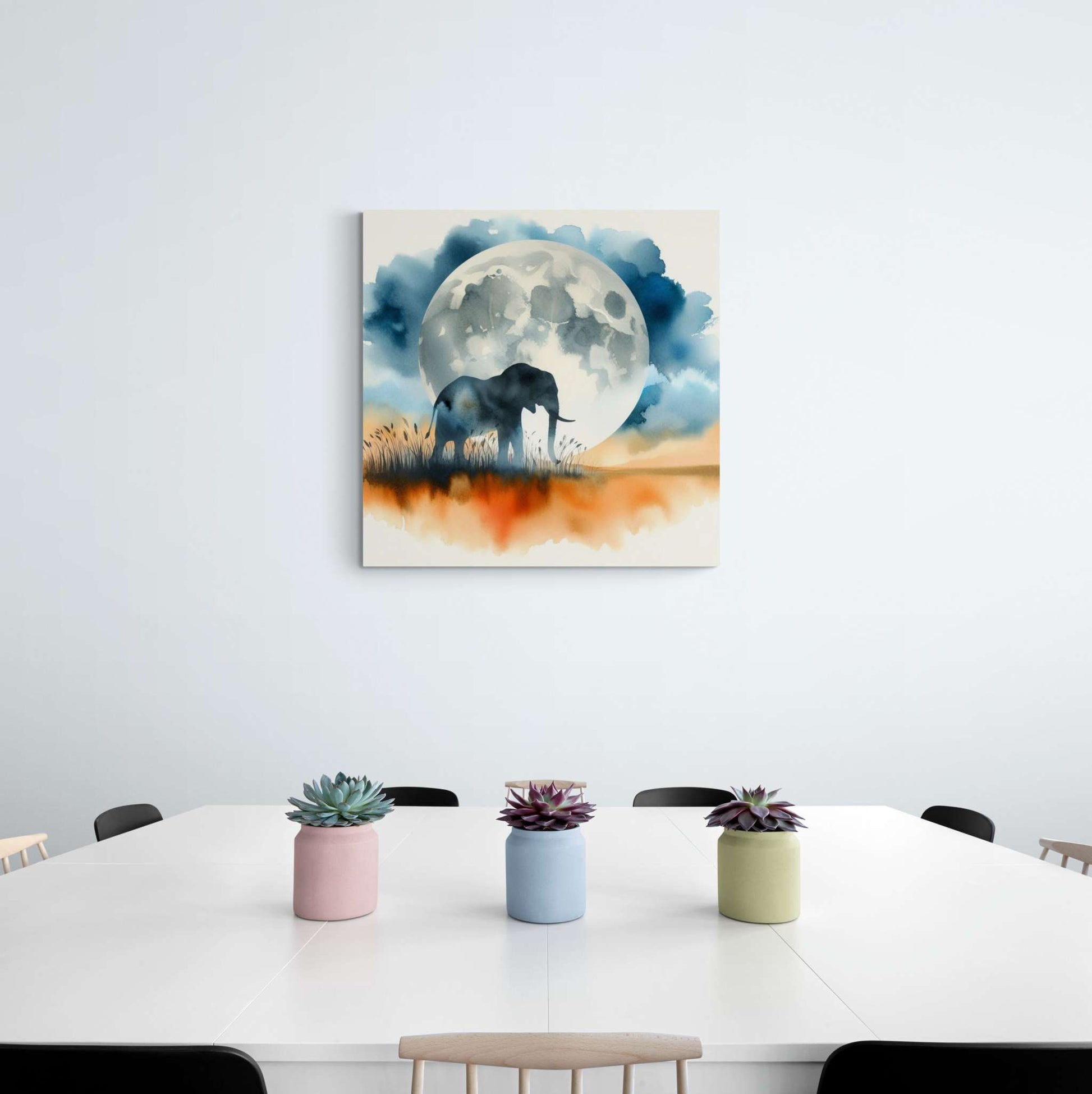 elephant artwork, elephant canvas art