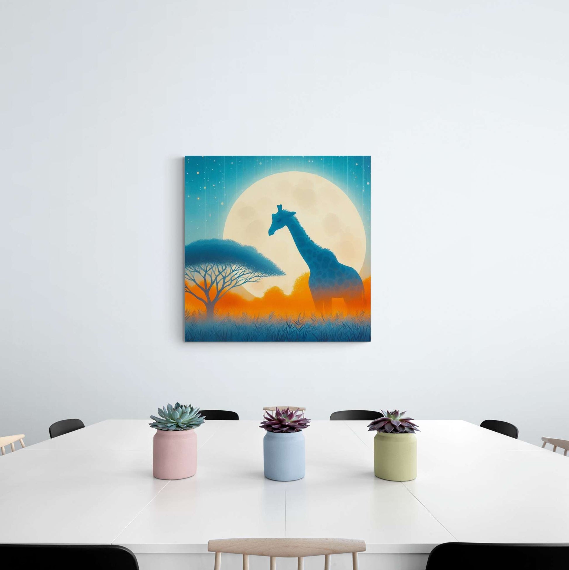 giraffe artwork, giraffe wall art canvas