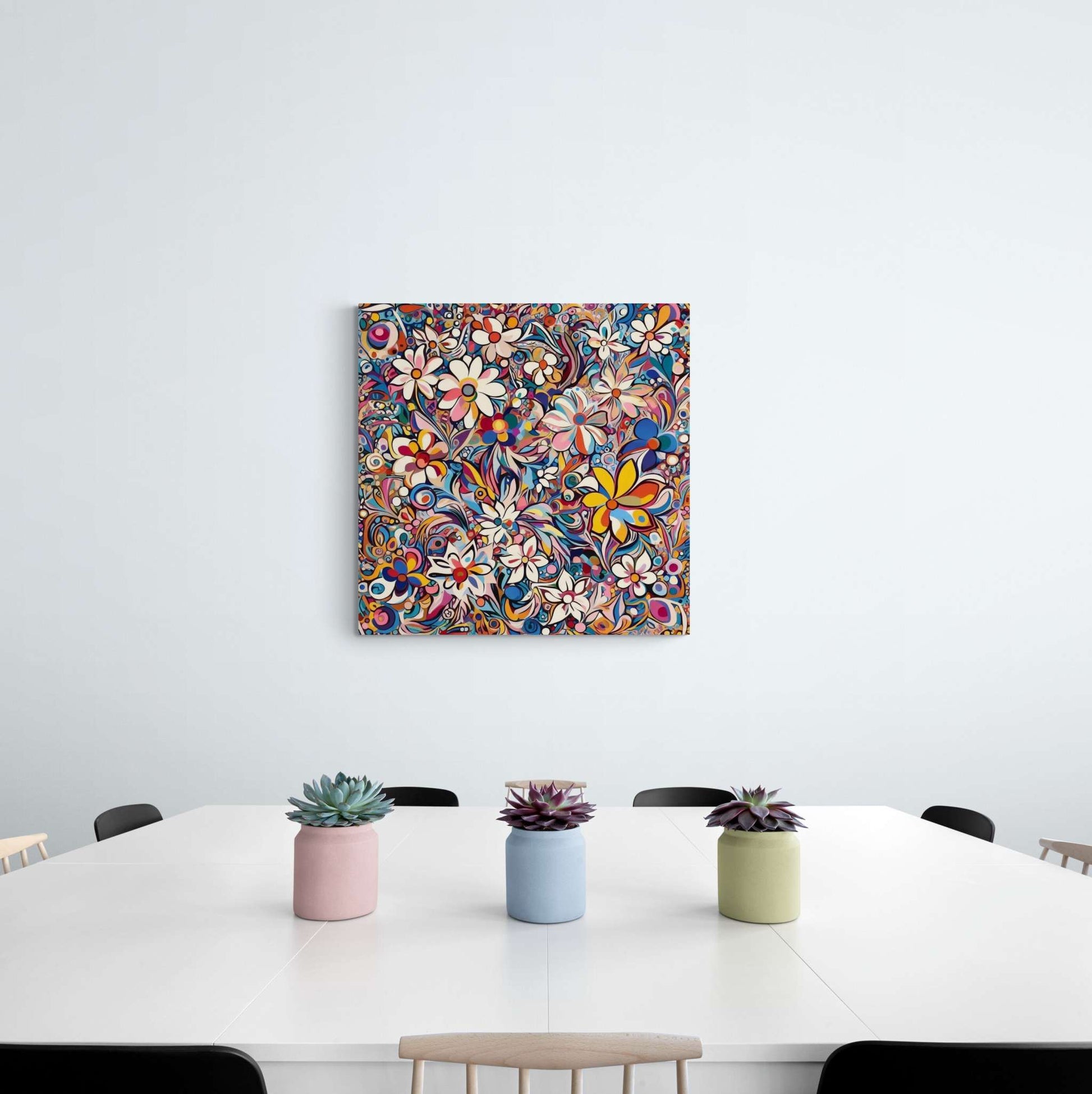 floral canvas wall art, abstract floral canvas