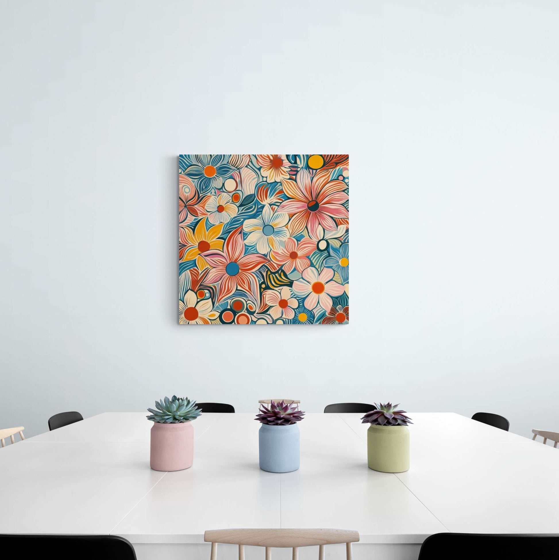 floral canvas wall art, abstract floral canvas