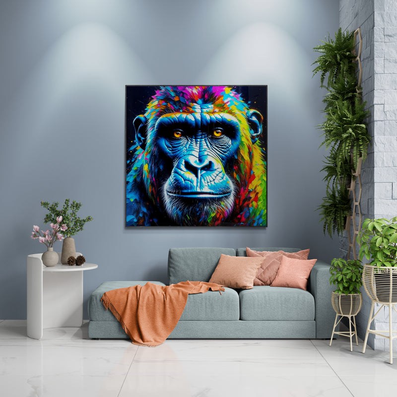 monkey artwork, gaming wall art, monkey wall art canvas