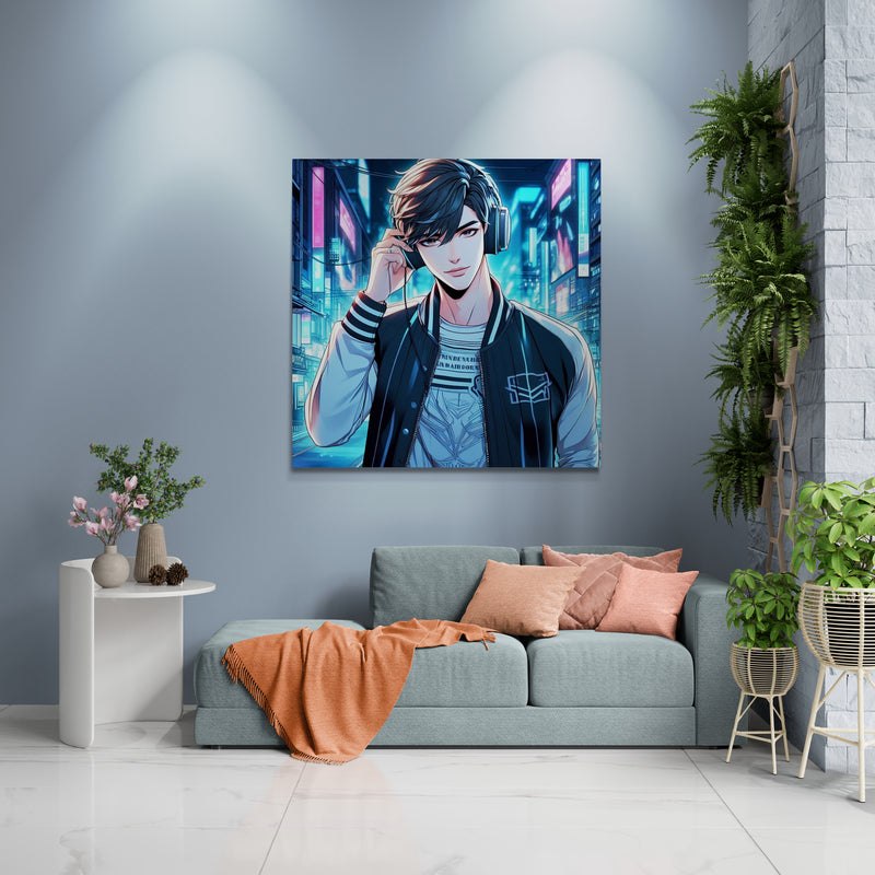 anime art, anime boy poster