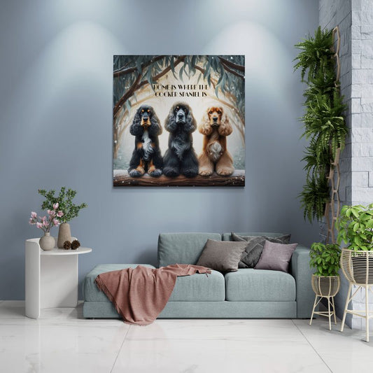 cocker spaniel artwork, cocker spaniel canvas art