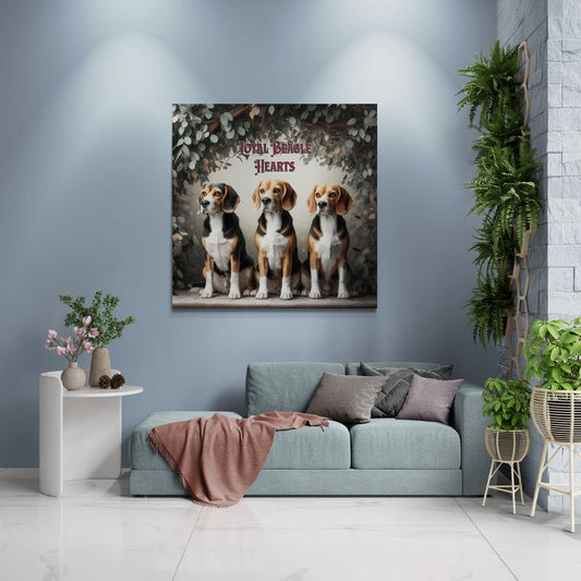 beagle artwork, beagle wall art, beagle canvas art