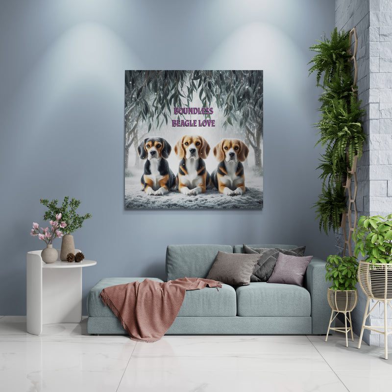 beagle artwork, beagle wall art, beagle canvas art