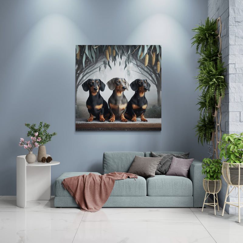 dachshund painting, dachshund wall art canvas