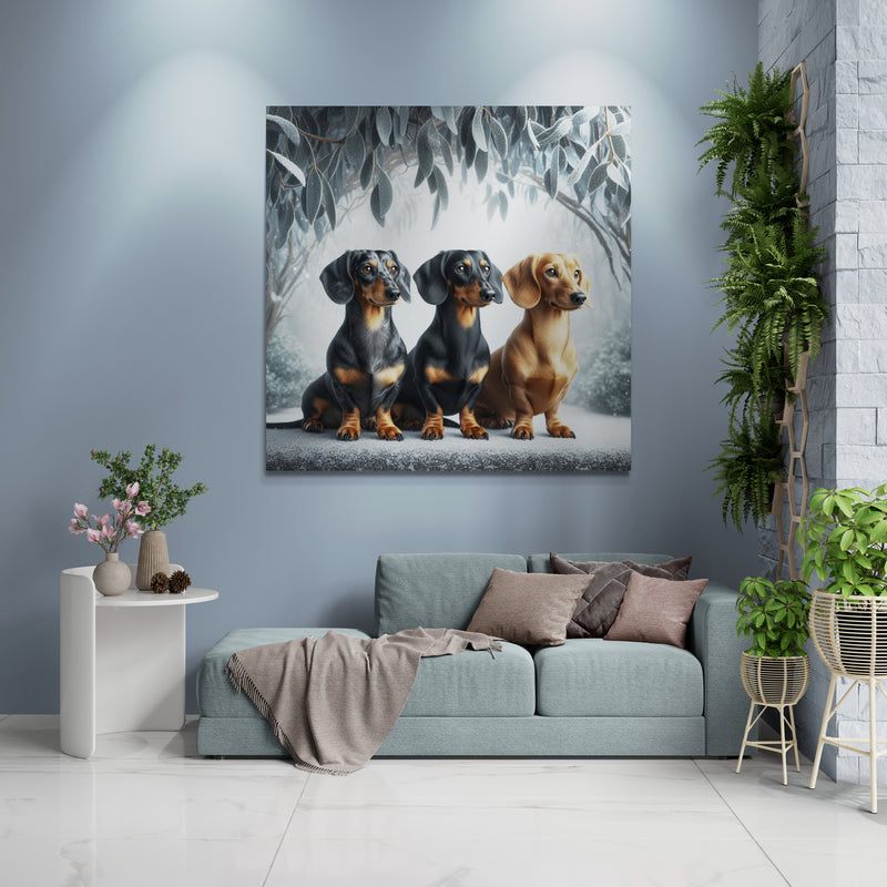 dachshund painting, dachshund wall art canvas