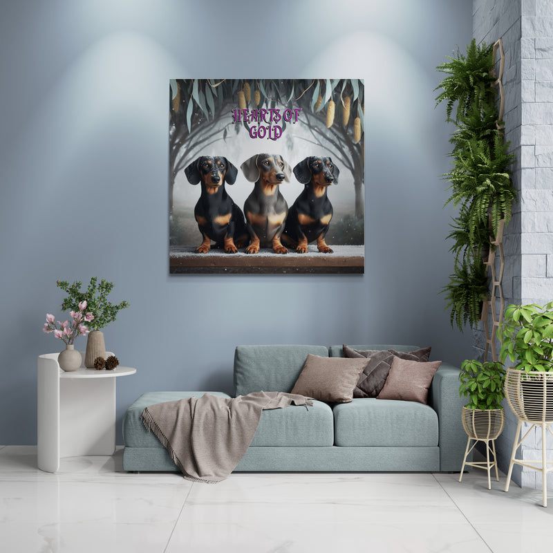 dachshund painting, dachshund wall art canvas