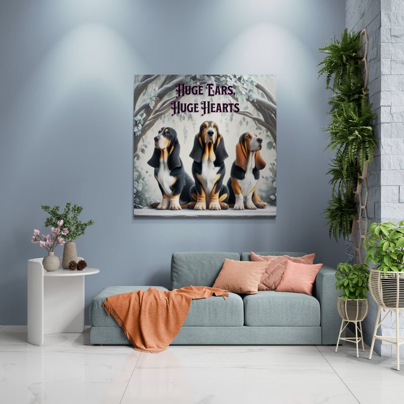 basset hound art, basset hound artwork