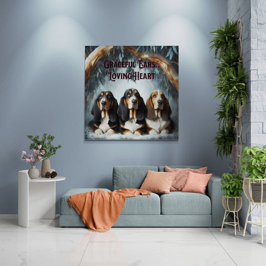 basset hound art, basset hound artwork