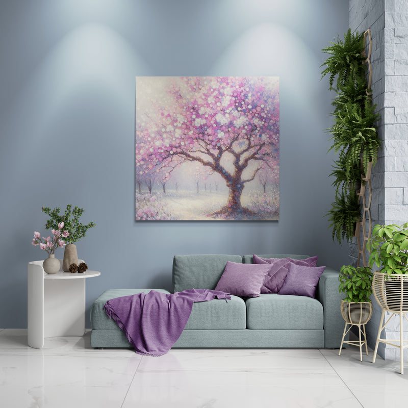 blossom artwork, cherry blossom wall art, blossom canvas