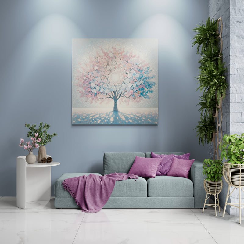 blossom artwork, cherry blossom wall art, blossom canvas