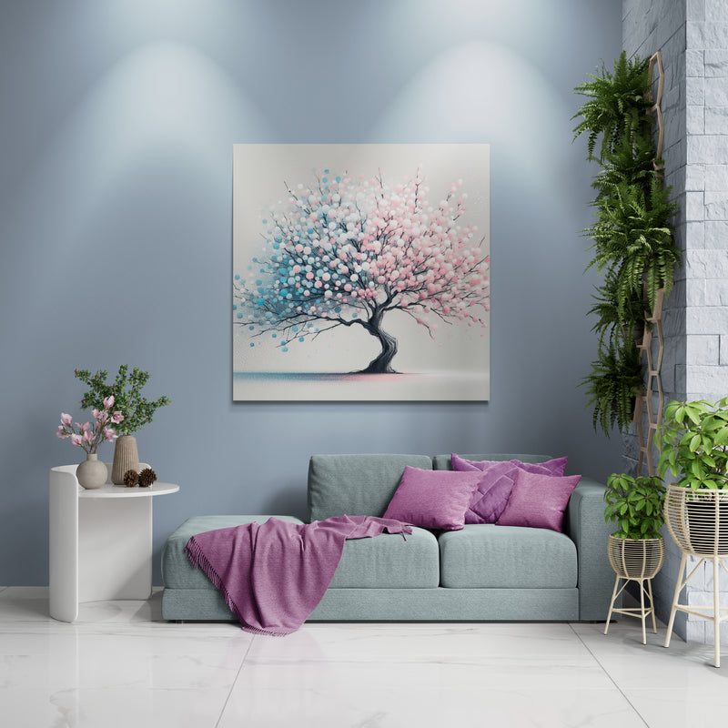 blossom artwork, cherry blossom wall art, blossom canvas