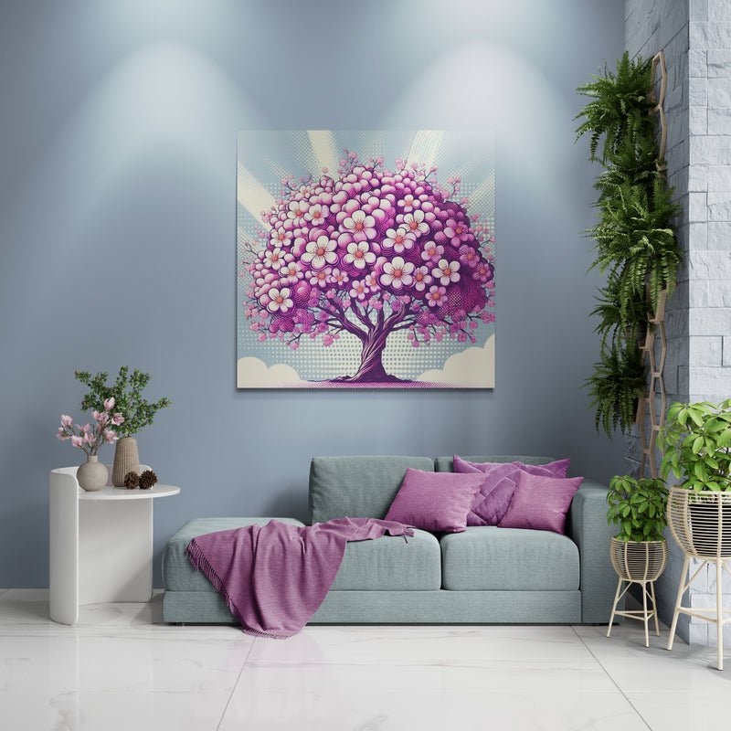 blossom artwork, cherry blossom wall art, blossom canvas