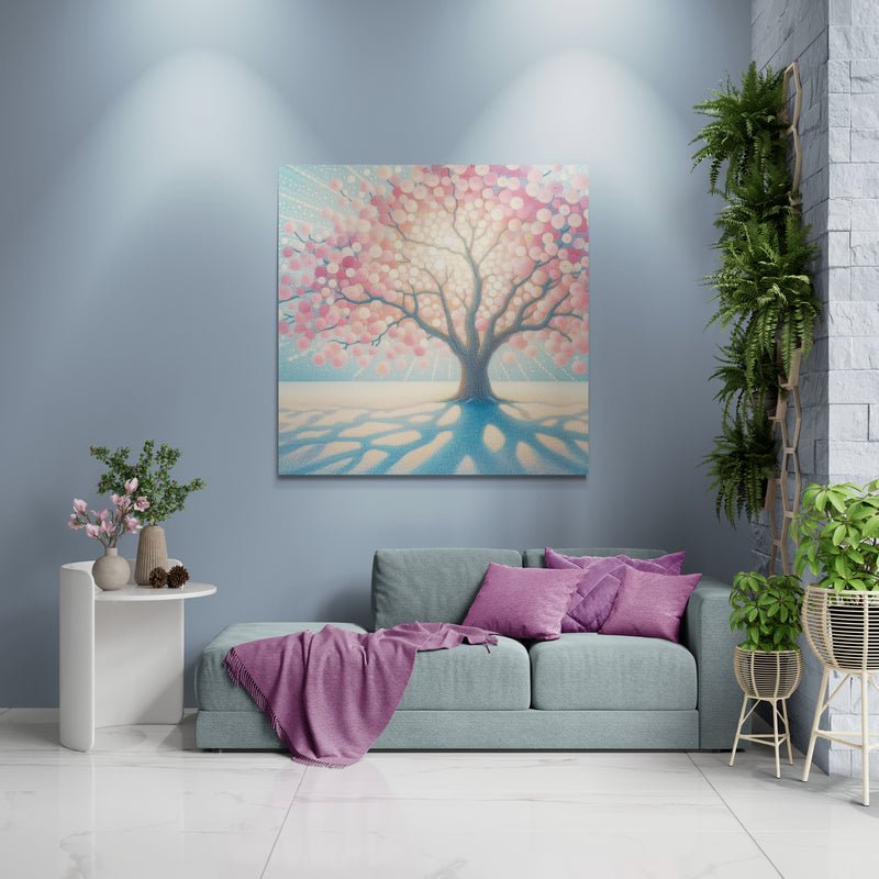 blossom artwork, cherry blossom wall art, blossom canvas