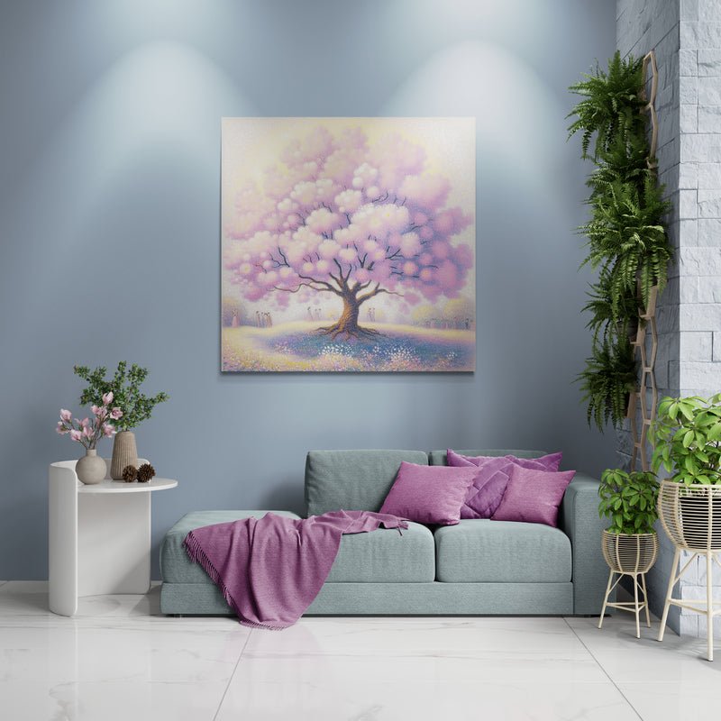 blossom artwork, cherry blossom wall art, blossom canvas