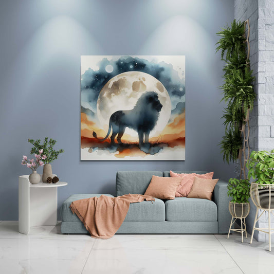 Lion Artwork, Lion wall art canvas