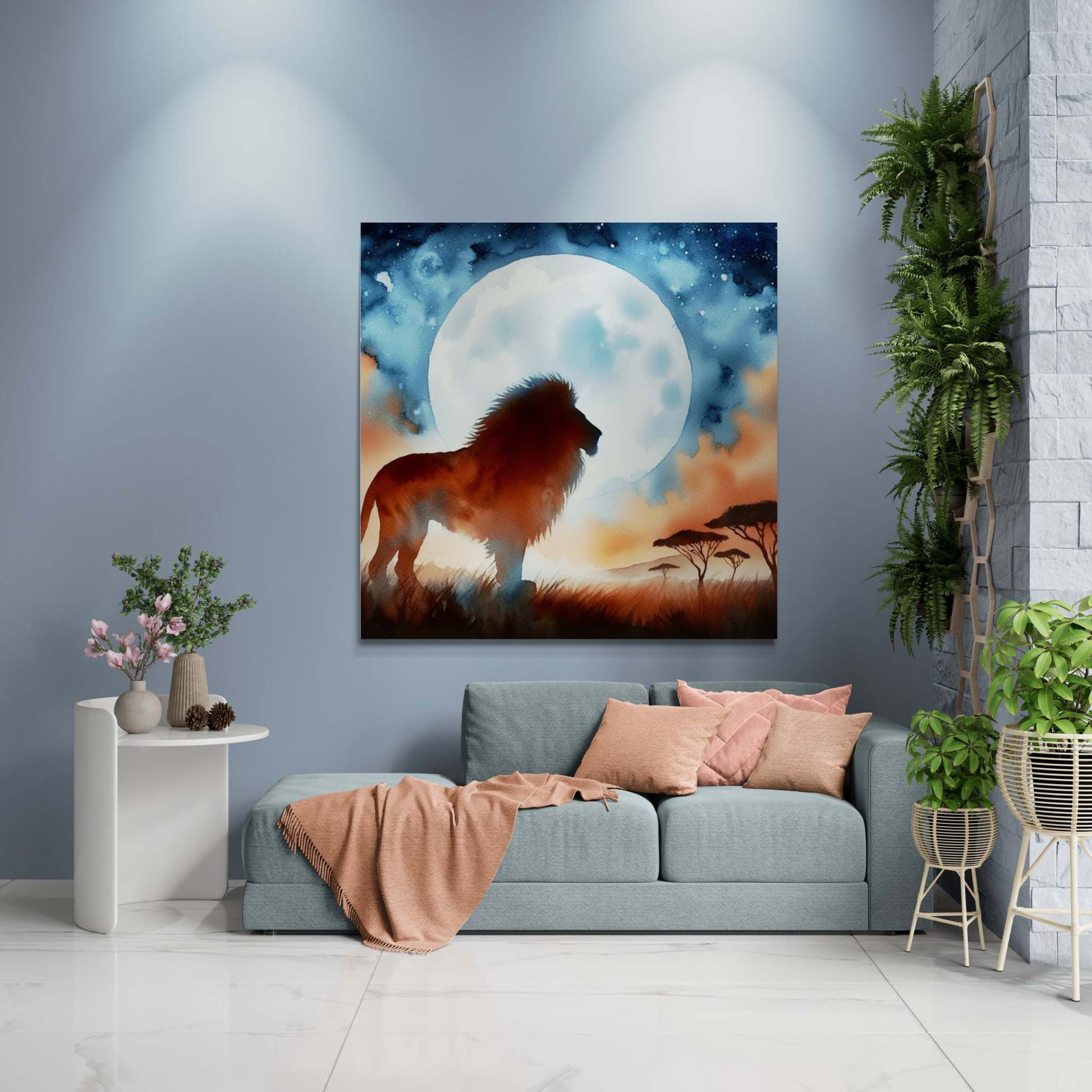 Lion Artwork, Lion wall art canvas