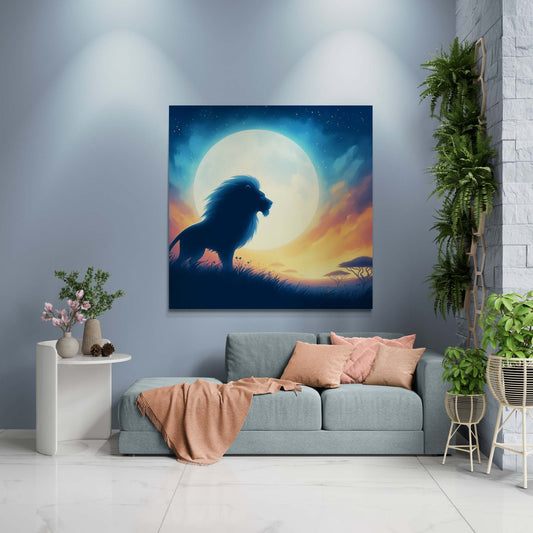 Lion Artwork, Lion wall art canvas