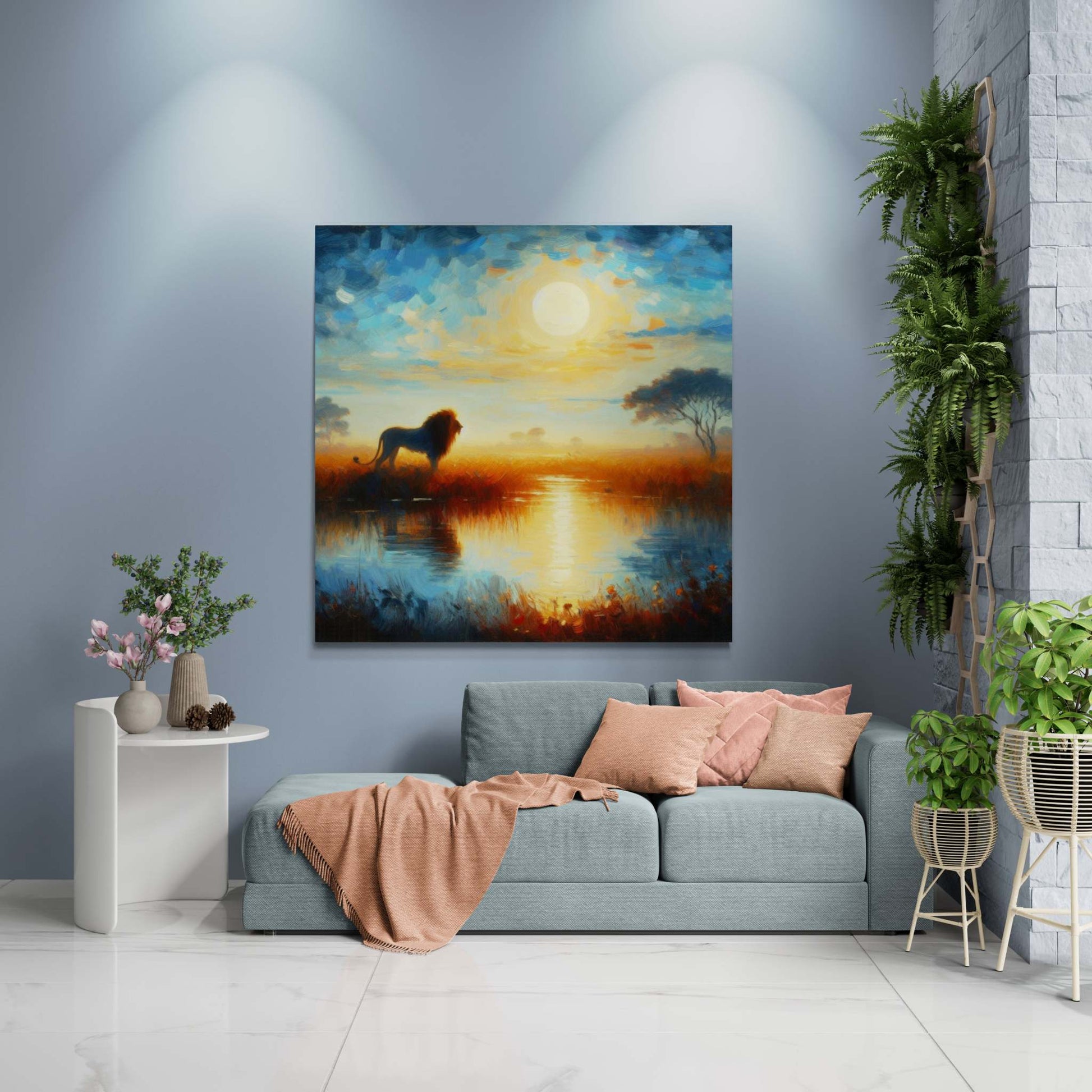 Lion Artwork, Lion wall art canvas