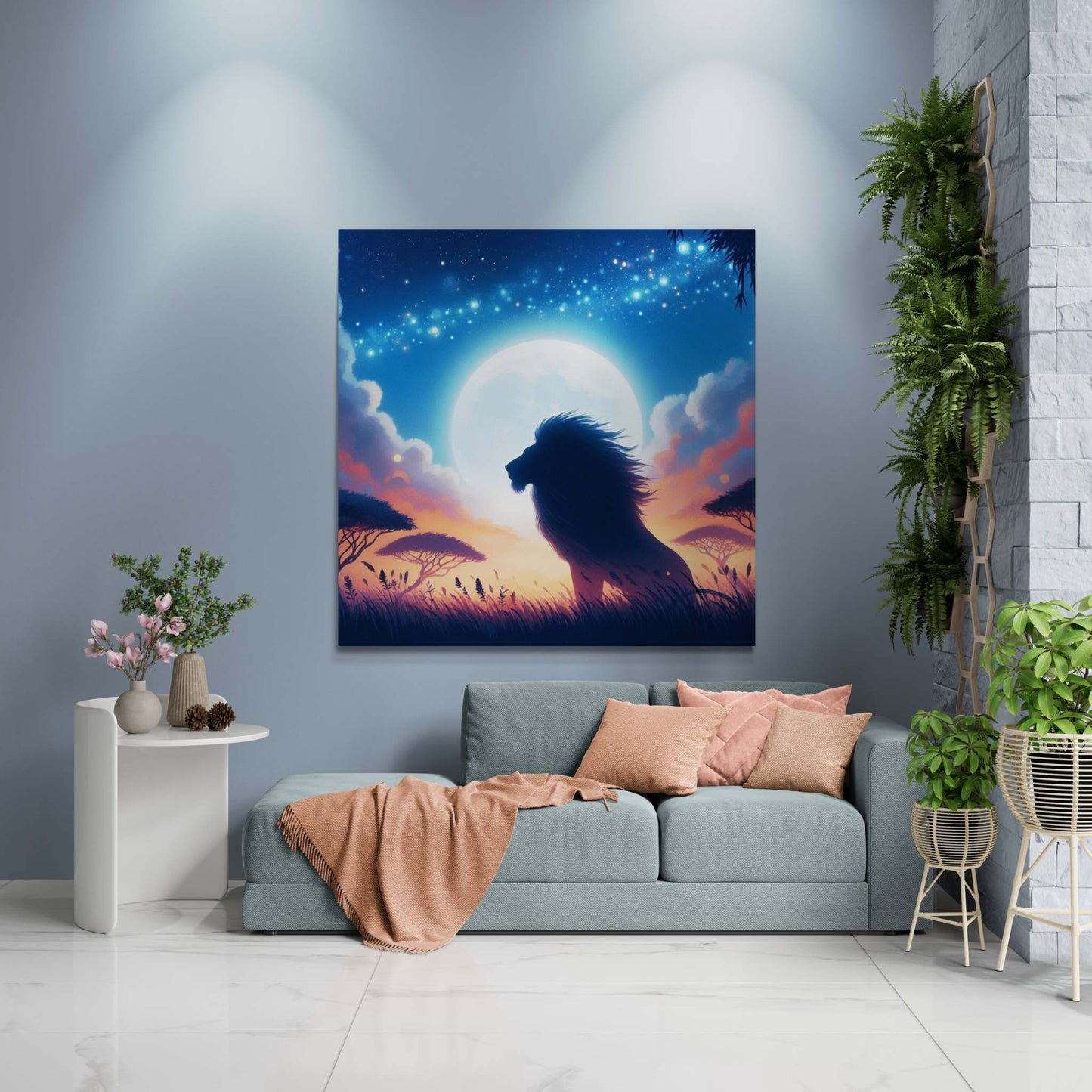 Lion Artwork, Lion wall art canvas