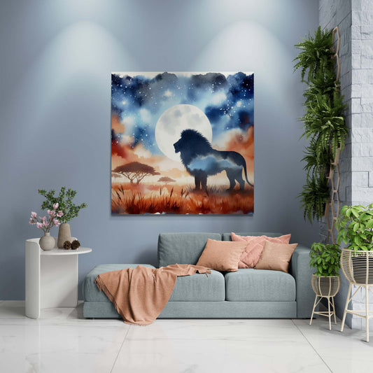 Lion Artwork, Lion Canvas Wall Art