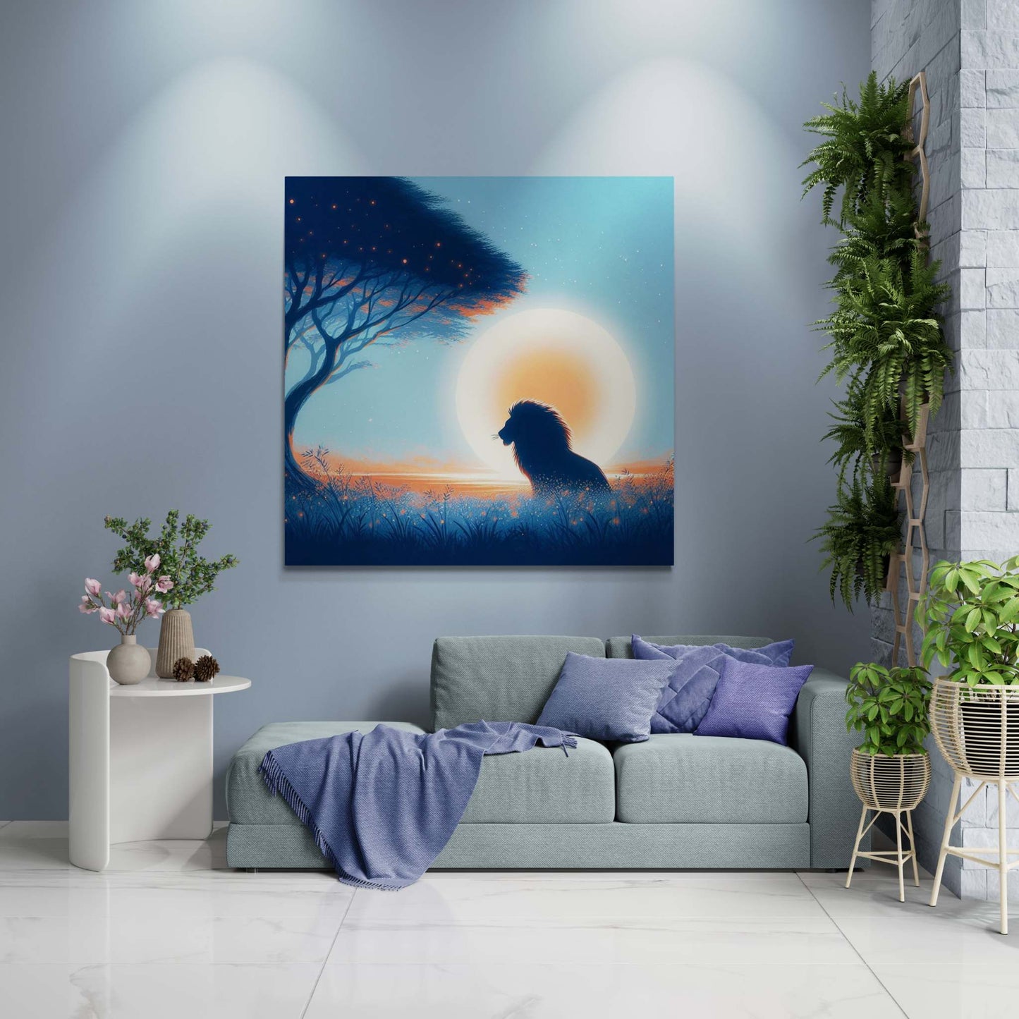 Lion Artwork, Lion wall art canvas