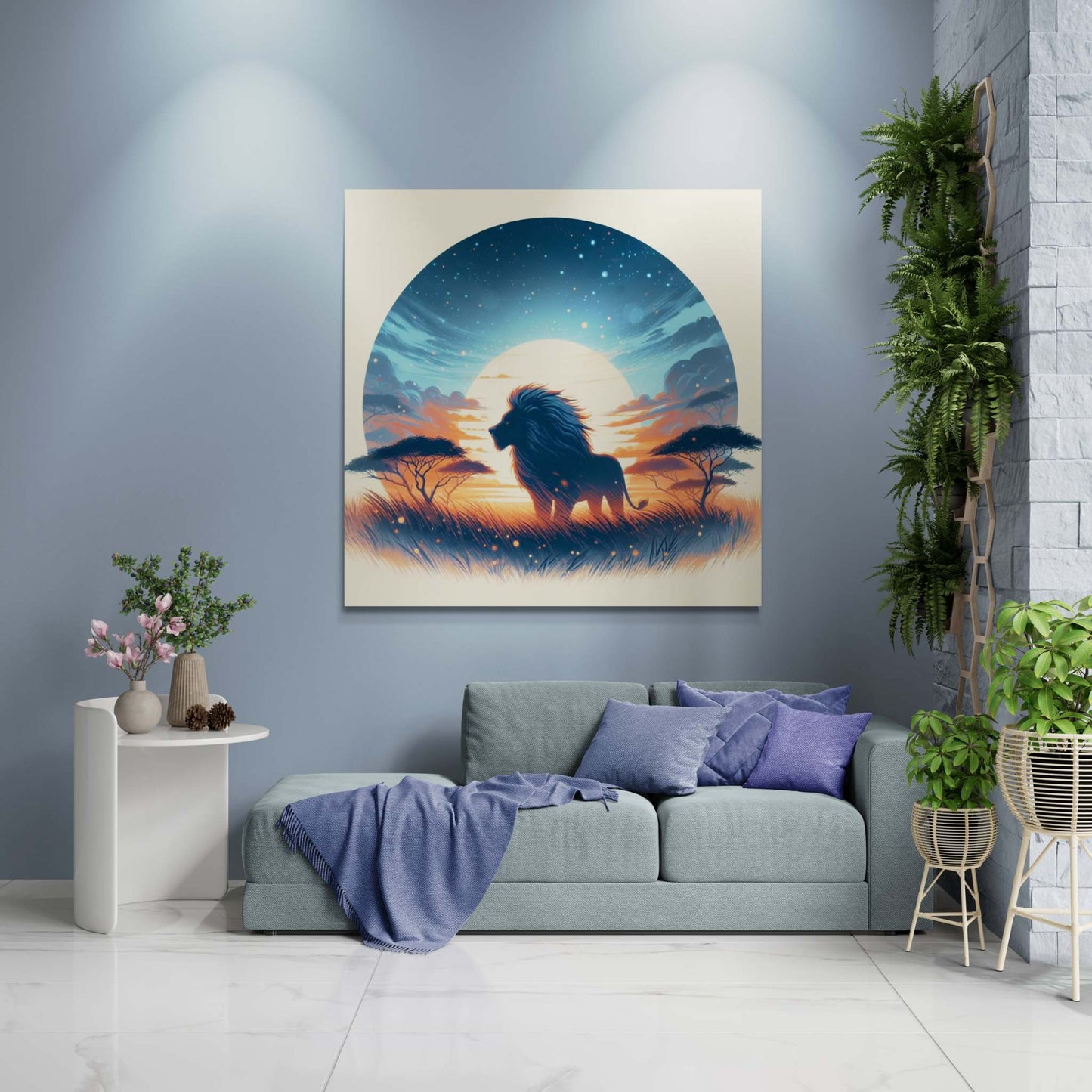 Lion Artwork, Lion wall art canvas