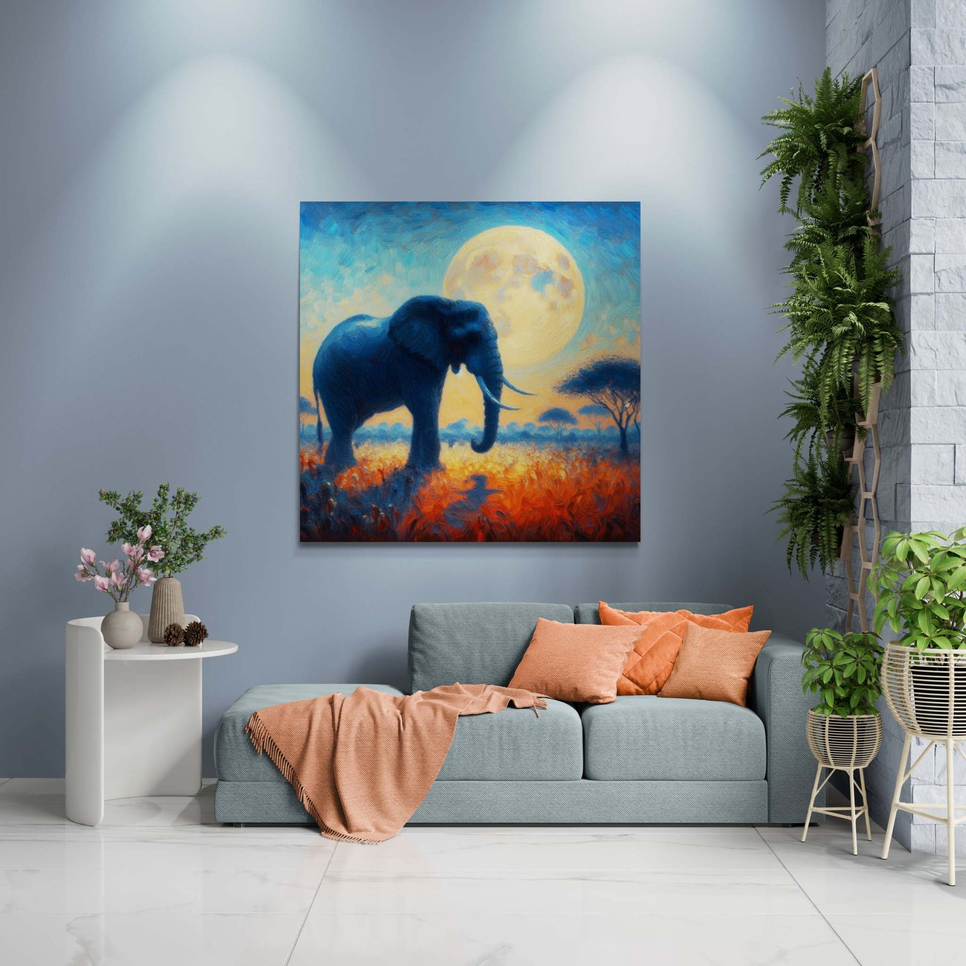 elephant artwork, elephant canvas art