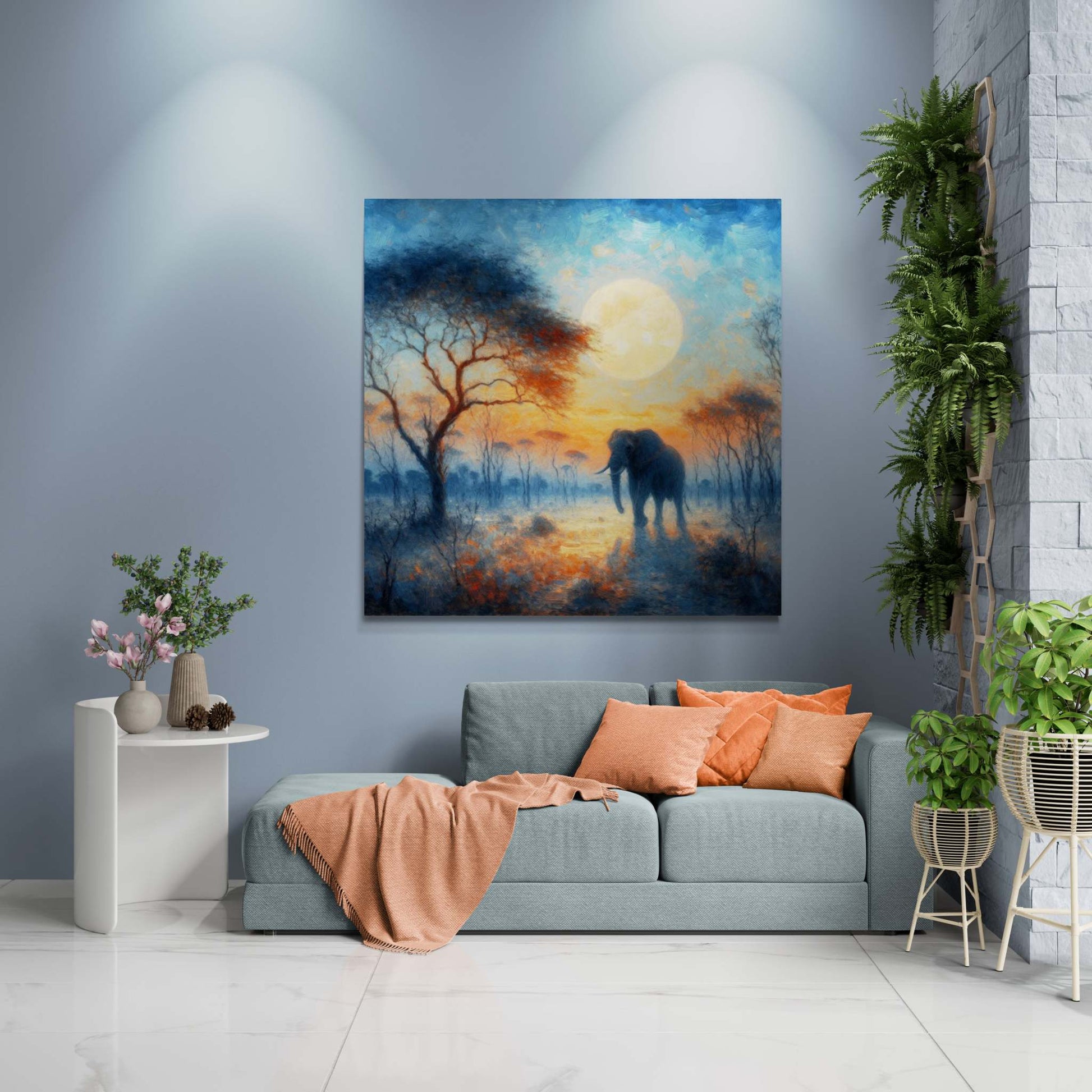 elephant artwork, elephant canvas art