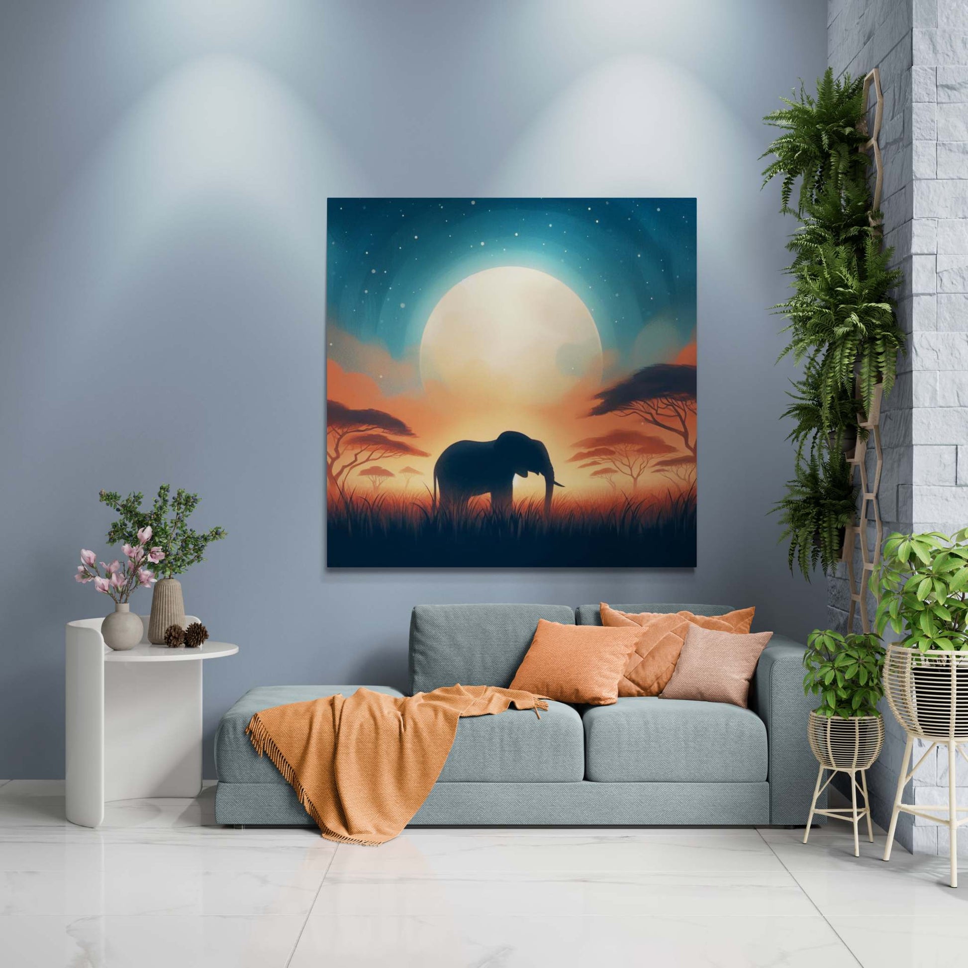 elephant artwork, elephant canvas art