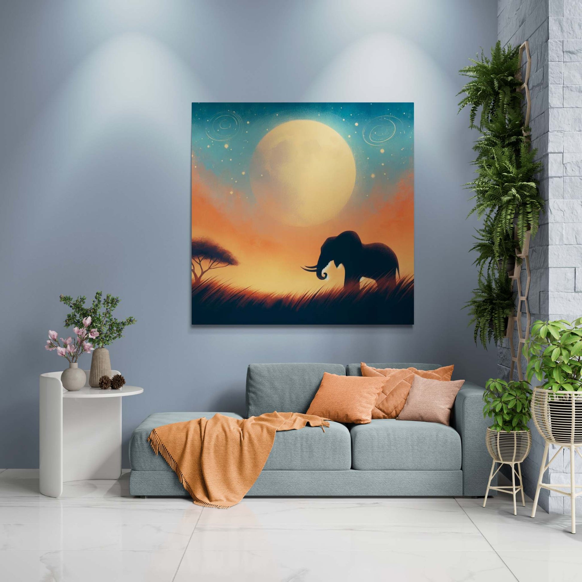 elephant artwork, elephant canvas art