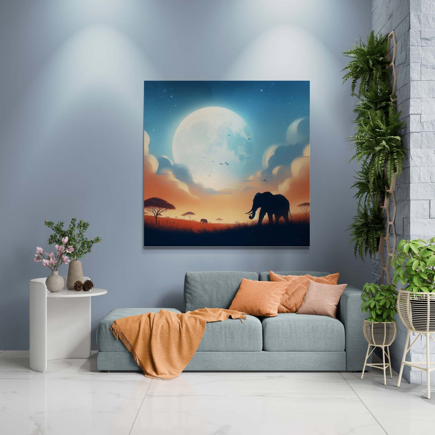 elephant artwork, elephant canvas art