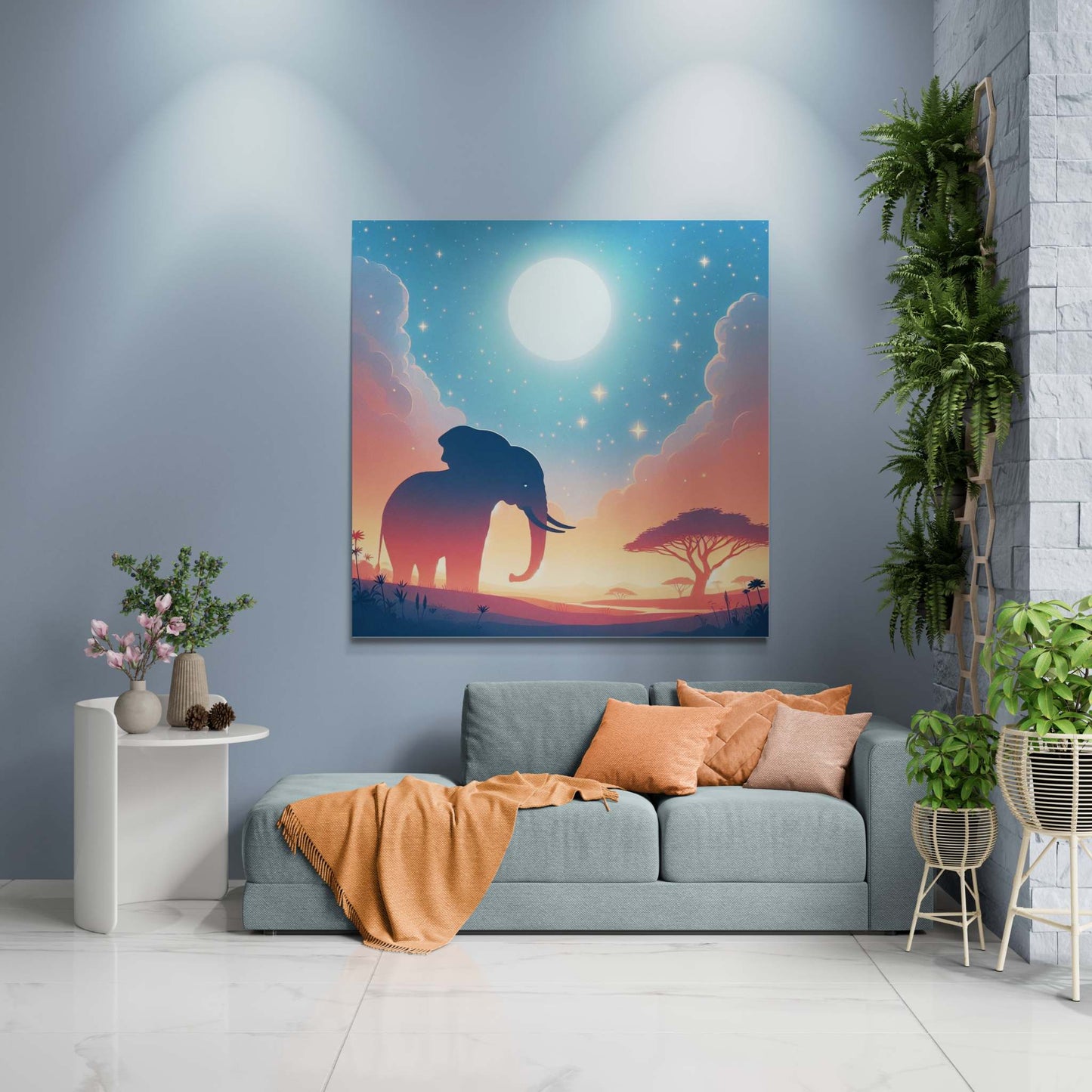 elephant artwork, elephant canvas art