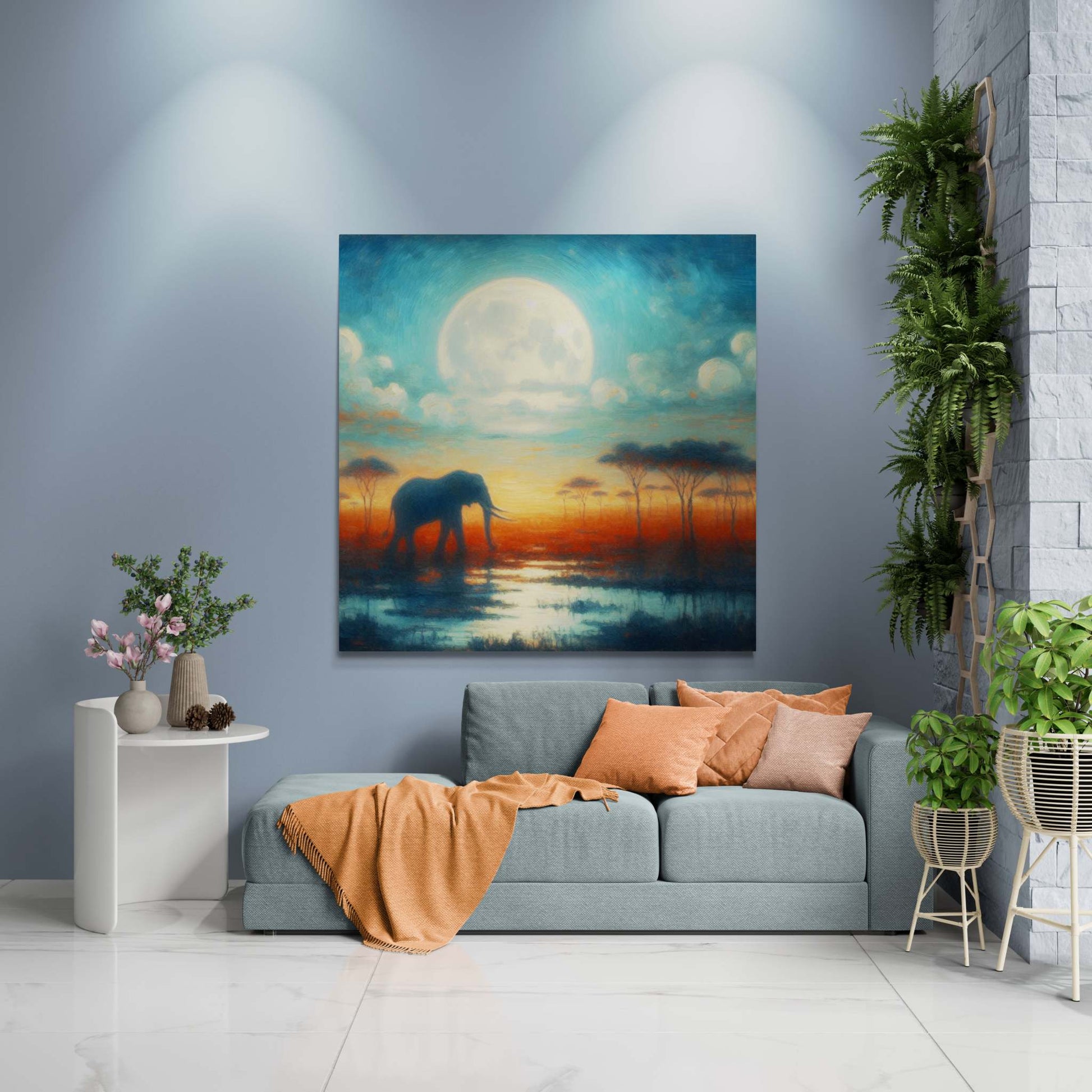 elephant artwork, elephant canvas art