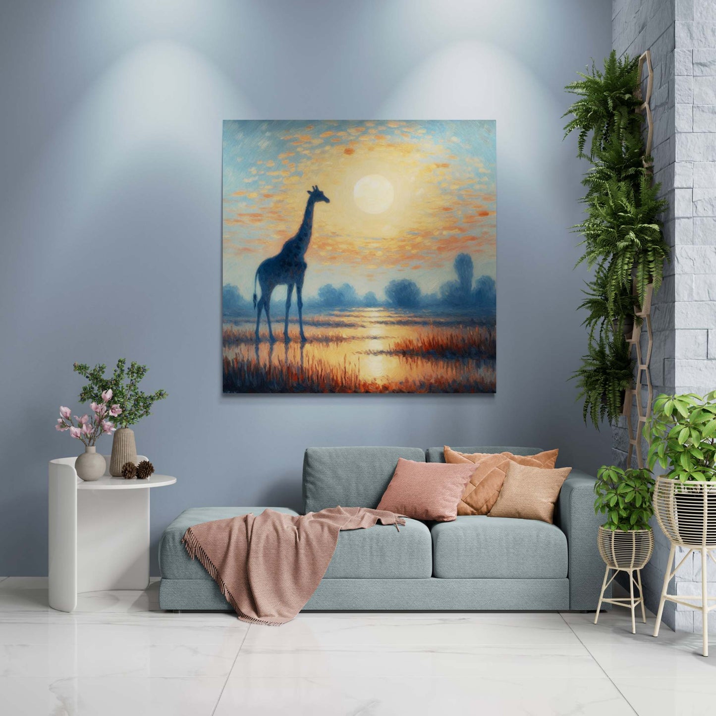 giraffe artwork, giraffe wall art canvas