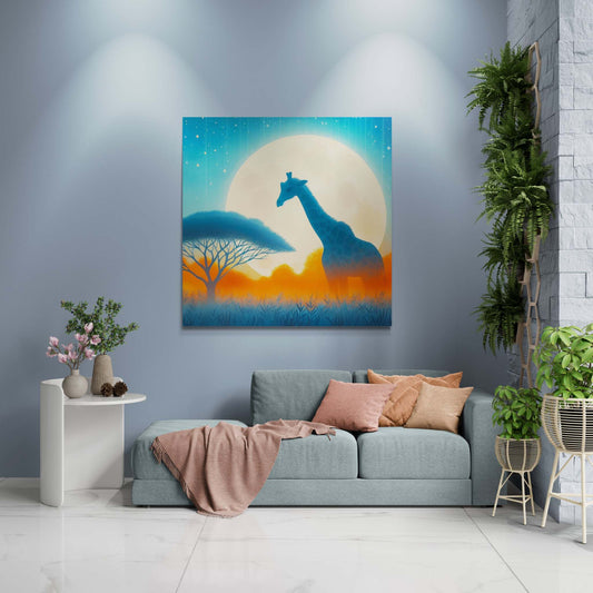 giraffe artwork, giraffe wall art canvas