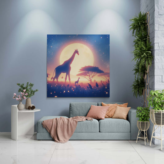 giraffe artwork, giraffe wall art canvas