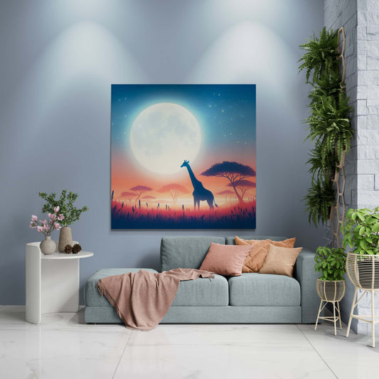 giraffe artwork, giraffe wall art canvas