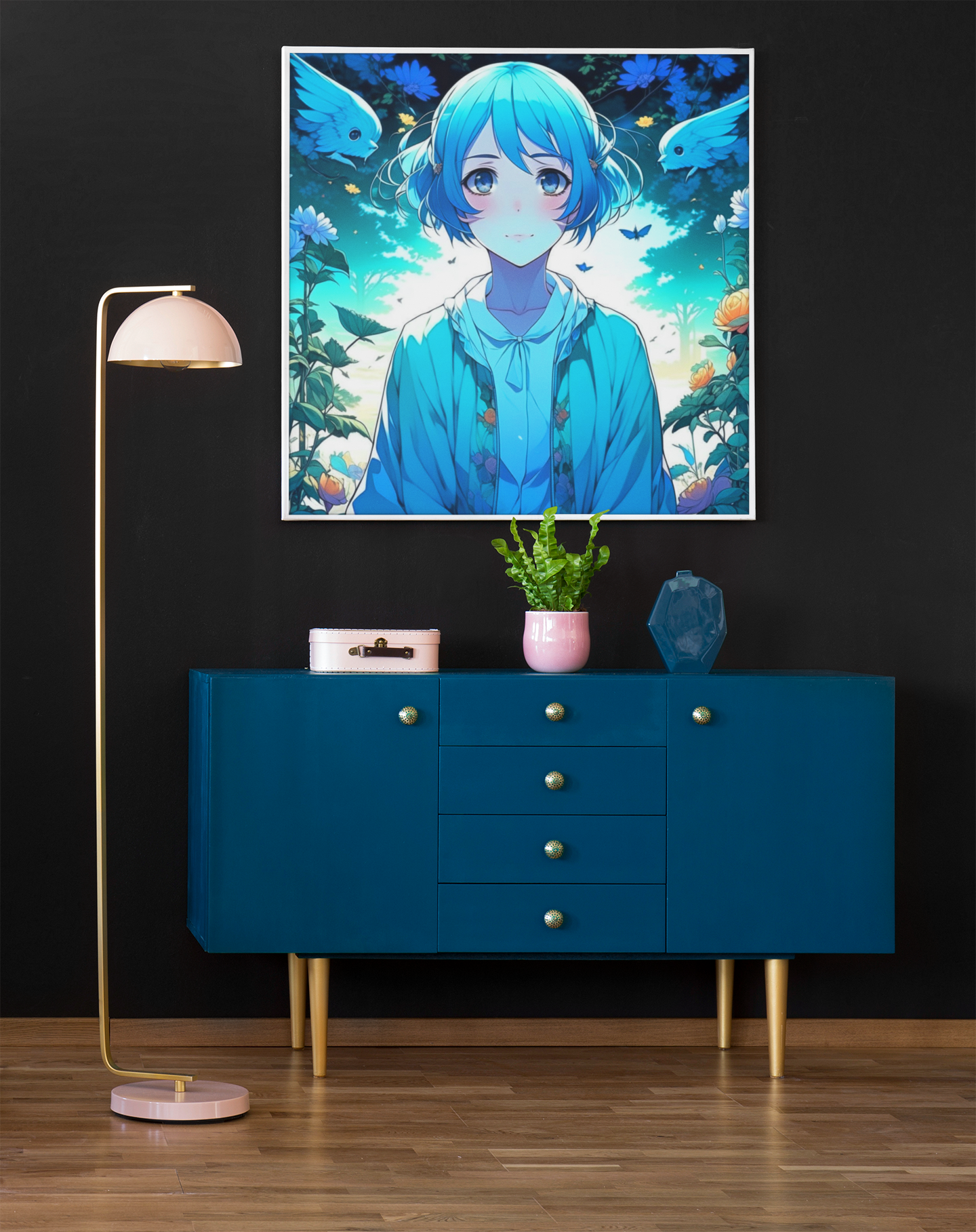 anime art, anime girl poster