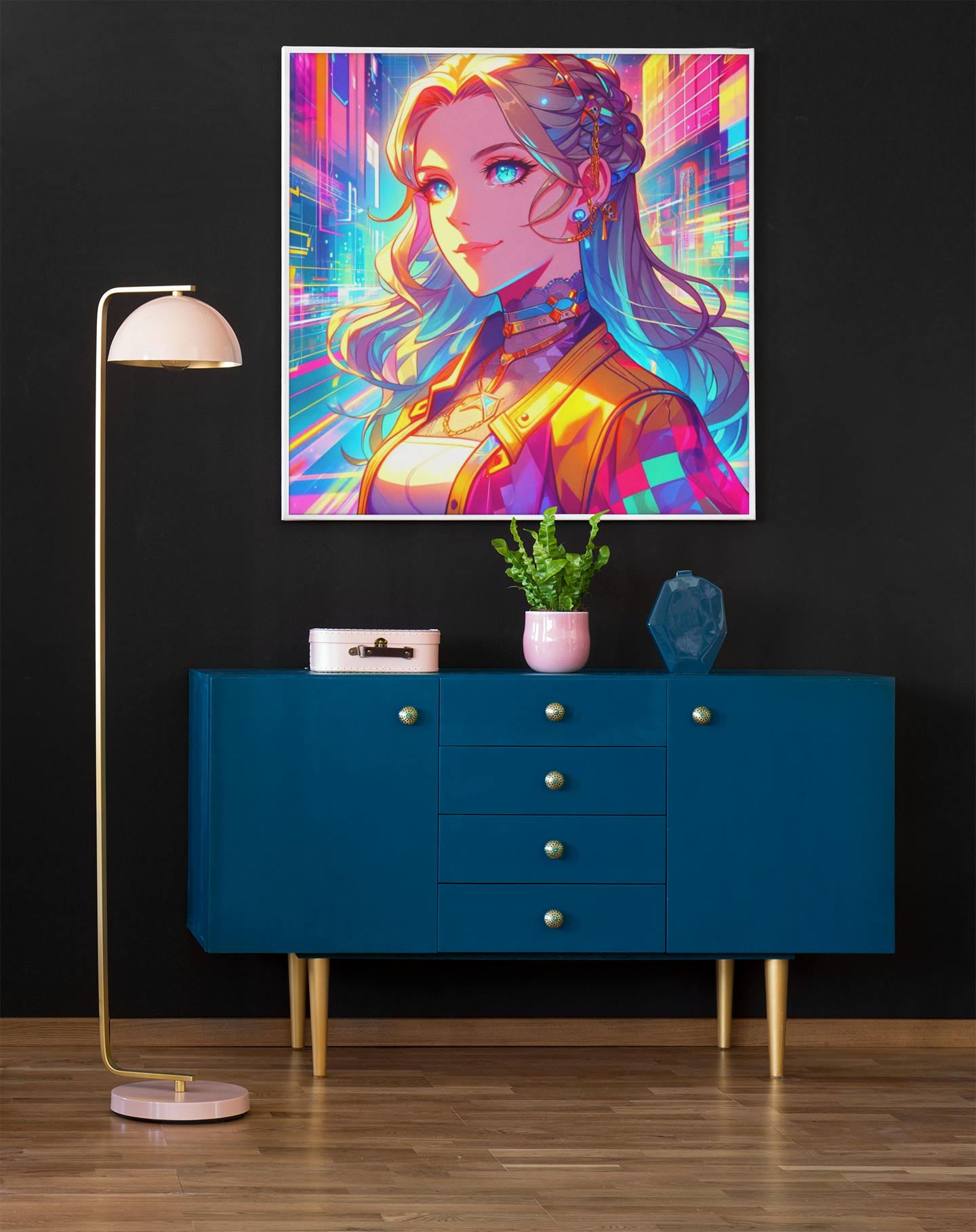 anime art, anime girl poster