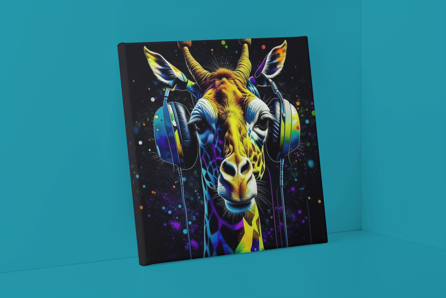 giraffe wall art, giraffe canvas, gaming wall art