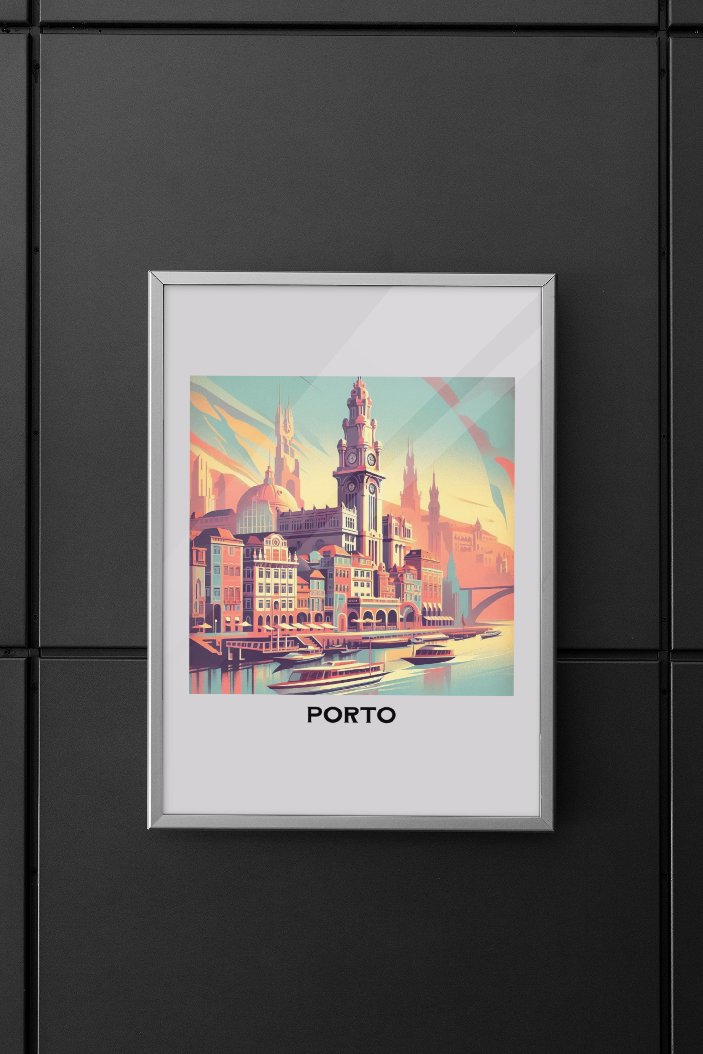 porto poster, retro travel poster, portugal poster