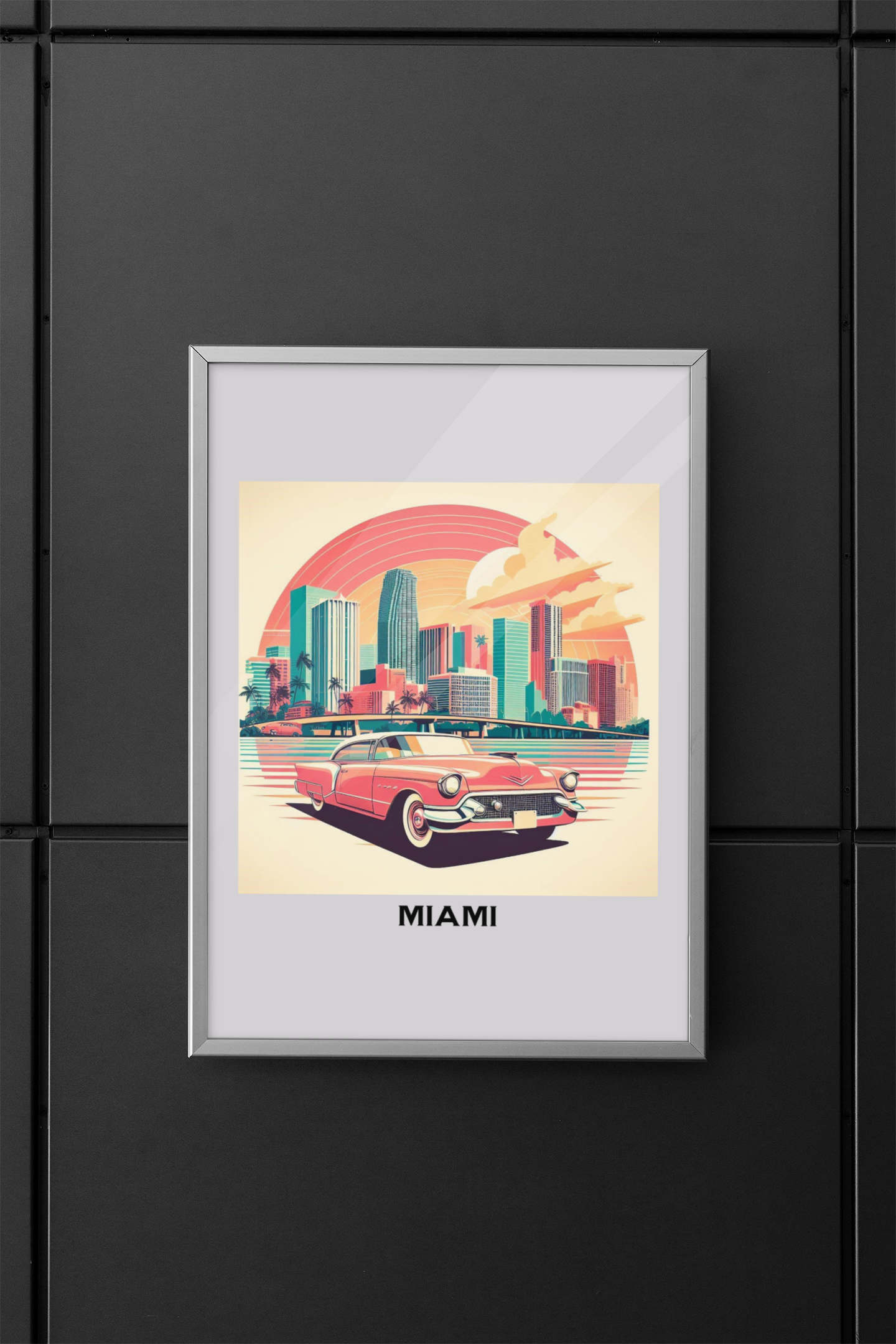 miami poster, vintage travel poster