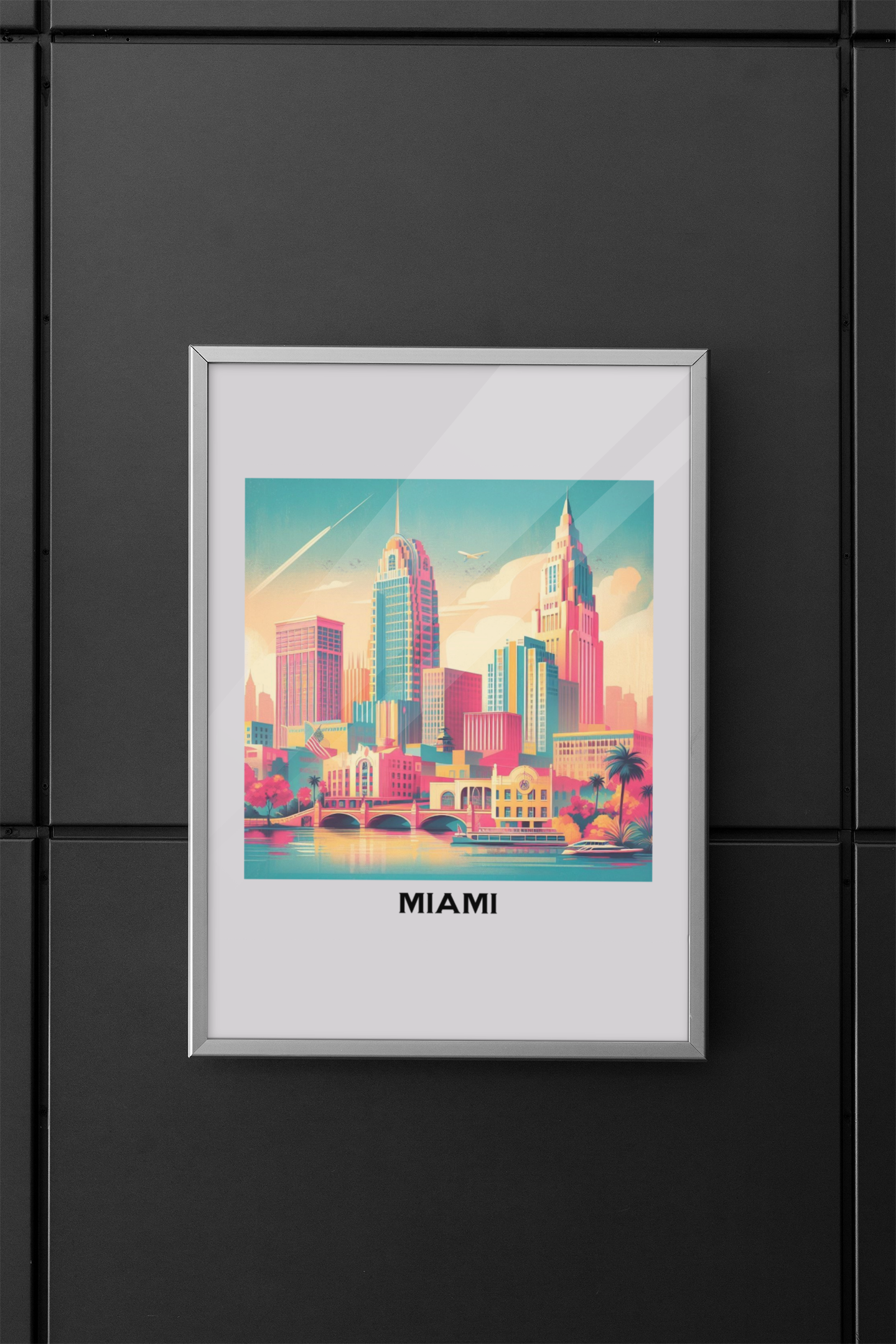 miami poster, vintage travel poster